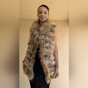 Vintage Tanuki Raccoon Fur Vest – One-of-a-Kind Luxury Statement Piece